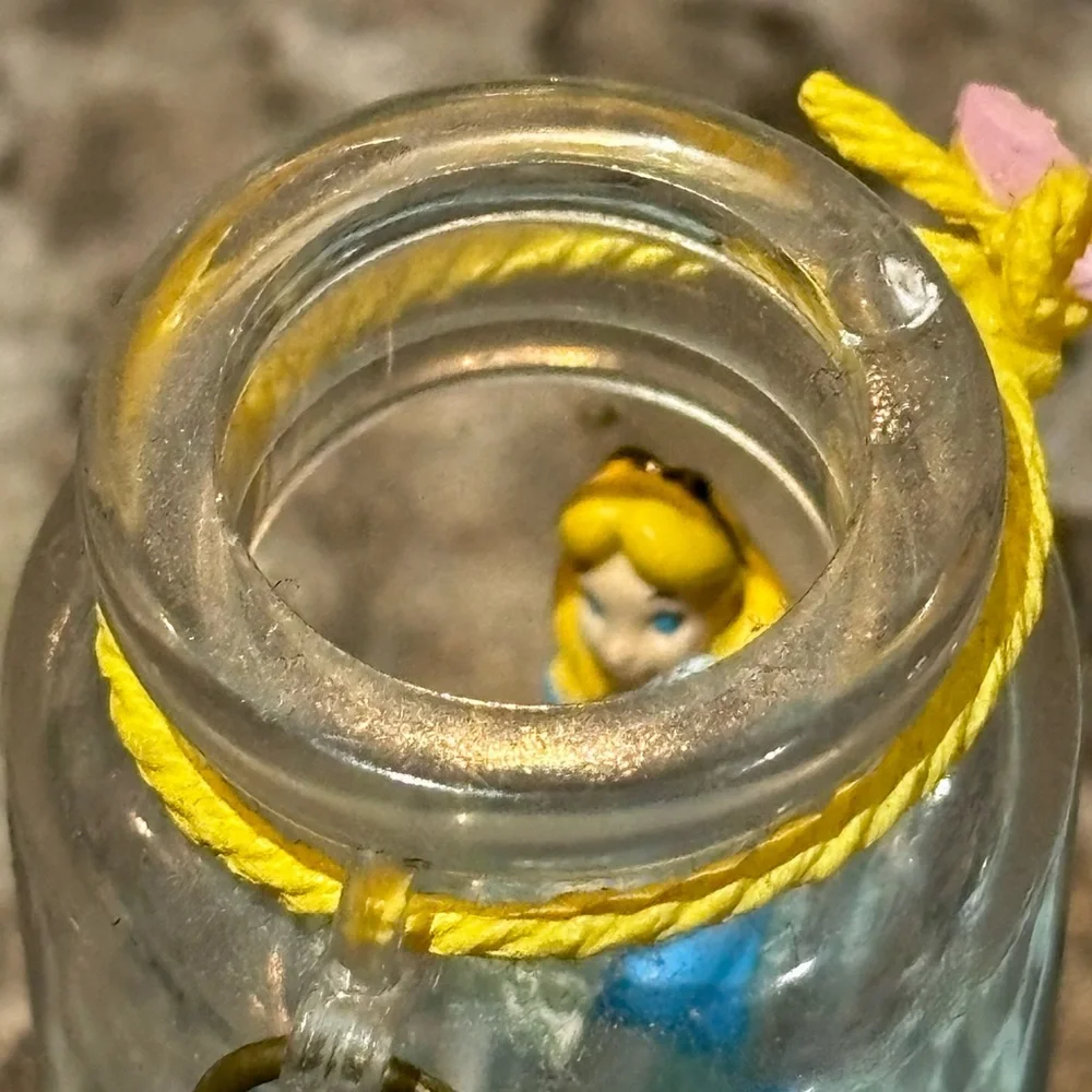 Miniature Alice in Wonderland Doll in Jar Necklace,
